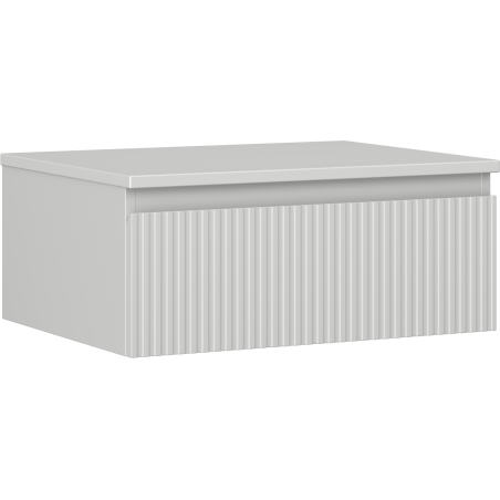 Mexen Rivel meuble de salle de bains sous-vasque 60 cm avec plateau, 1 tiroir, rainuré, gris mat - 91A20-06023-1-BFC62