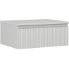 Mexen Rivel meuble de salle de bain sous lavabo 60 cm avec plan de travail, 1 tiroir, rainuré, gris mat - 91A20-06023-1-BFC62