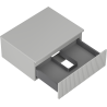 Mexen Rivel meuble de salle de bain sous lavabo 60 cm avec plan de travail, 1 tiroir, rainuré, gris mat - 91A20-06023-1-BFC62