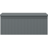 Mexen Rivel armoire de salle de bain sous-vasque 60 cm avec plateau, 1 tiroir, rainuré, graphite mat - 91A20-06023-1-BFC66