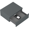 Mexen Rivel meuble de salle de bain sous-lavabo 60 cm avec plateau, 1 tiroir, rainuré, graphite mat - 91A20-06023-1-BFC66