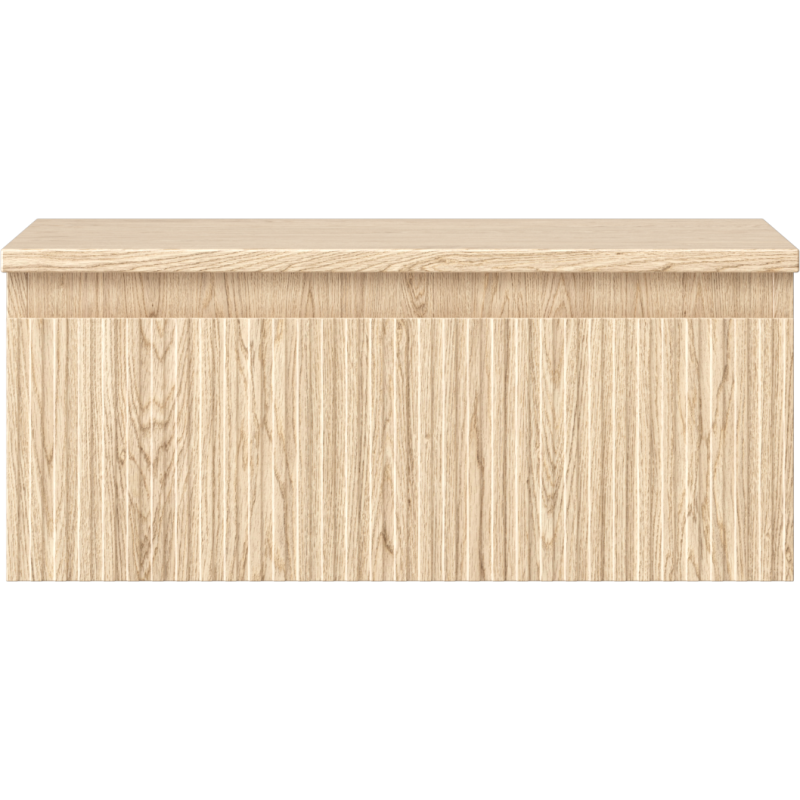 Mexen Rivel meuble de salle de bain sous lavabo 60 cm avec plan de travail, 1 tiroir, rainuré, chêne - 91A20-06023-1-BFC81