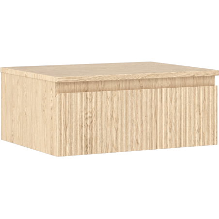 Mexen Rivel meuble de salle de bains sous-lavabo 60 cm avec plateau, 1 tiroir, rainuré, chêne - 91A20-06023-1-BFC81