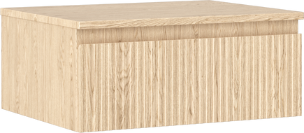 Mexen Rivel meuble de salle de bains sous-lavabo 60 cm avec plateau, 1 tiroir, rainuré, chêne - 91A20-06023-1-BFC81