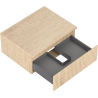 Mexen Rivel meuble de salle de bains sous-lavabo 60 cm avec plateau, 1 tiroir, rainuré, chêne - 91A20-06023-1-BFC81