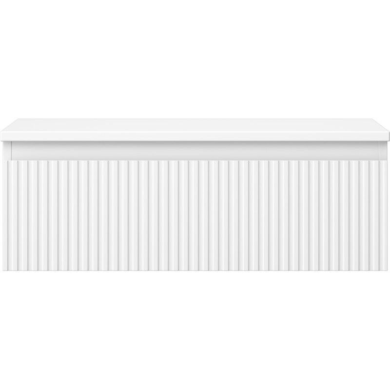 Mexen Rivel meuble de salle de bain sous lavabo 70 cm avec plateau, 1 tiroir, rainuré, blanc mat - 91A20-07023-1-BFC01