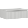 Mexen Rivel meuble lavabo de salle de bain 70 cm avec plateau, 1 tiroir, rainuré, gris mat - 91A20-07023-1-BFC62
