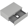 Mexen Rivel meuble lavabo de salle de bain 70 cm avec plateau, 1 tiroir, rainuré, gris mat - 91A20-07023-1-BFC62