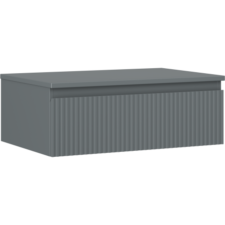 Mexen Rivel meuble de salle de bain sous-lavabo 70 cm avec plateau, 1 tiroir, rainuré, graphite mat - 91A20-07023-1-BFC66