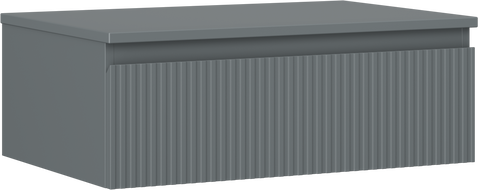 Mexen Rivel armoire de salle de bain sous lavabo 70 cm avec plateau, 1 tiroir, rainuré, graphite mat - 91A20-07023-1-BFC66