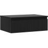 Mexen Rivel meuble de salle de bain sous-lavabo 70 cm avec plateau, 1 tiroir, rainuré, noir mat - 91A20-07023-1-BFC71