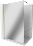 Mexen Kioto paroi de douche Walk-in 120 x 200 cm, miroir 8 mm, or - 800-120-101-50-50