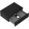 Mexen Rivel meuble de salle de bain sous-lavabo 70 cm avec plateau, 1 tiroir, rainuré, noir mat - 91A20-07023-1-BFC71