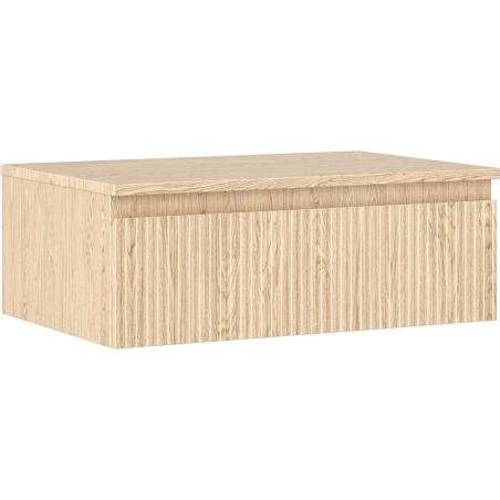 Mexen Rivel meuble de salle de bains sous-vasque 70 cm avec plateau, 1 tiroir, rainuré, chêne - 91A20-07023-1-BFC81