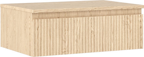 Mexen Rivel meuble de salle de bains sous-vasque 70 cm avec plateau, 1 tiroir, rainuré, chêne - 91A20-07023-1-BFC81
