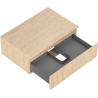 Mexen Rivel meuble de salle de bains sous-vasque 70 cm avec plateau, 1 tiroir, rainuré, chêne - 91A20-07023-1-BFC81