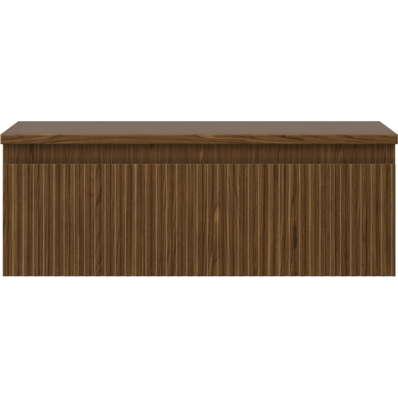 Mexen Rivel armoire de salle de bain sous lavabo 70 cm avec plateau, 1 tiroir, cannelée, noyer - 91A20-06023-1-BFC86