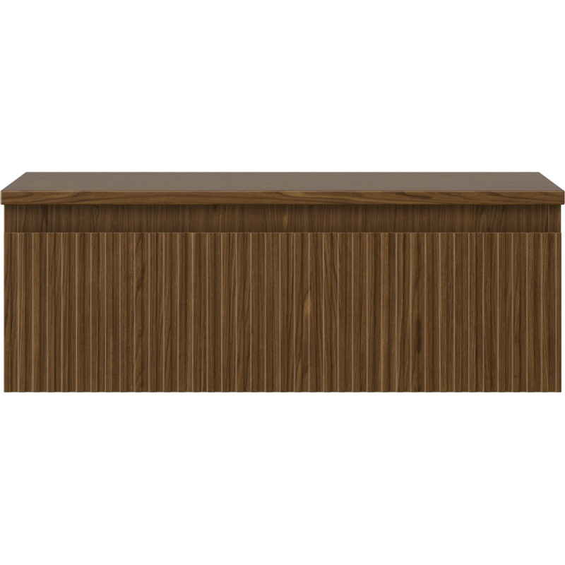 Mexen Rivel meuble de salle de bain sous lavabo 70 cm avec plateau, 1 tiroir, rainuré, noyer - 91A20-07023-1-BFC86