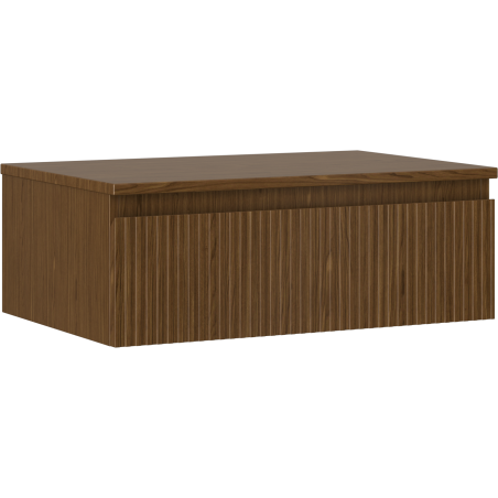 Mexen Rivel meuble de salle de bain sous lavabo 70 cm avec plateau, 1 tiroir, rainuré, noyer - 91A20-07023-1-BFC86