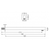 Mexen bras de douche mural 40 cm Chrome - 79111-00