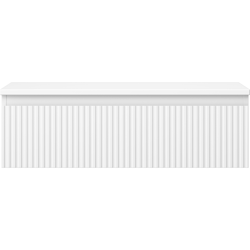 Mexen Rivel meuble de salle de bain sous-lavabo 80 cm avec plateau, 1 tiroir, rainuré, blanc mat - 91A20-08023-1-BFC01