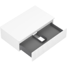 Mexen Rivel meuble de salle de bain sous-lavabo 80 cm avec plateau, 1 tiroir, rainuré, blanc mat - 91A20-08023-1-BFC01
