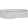 Mexen Rivel meuble de salle de bain sous lavabo 80 cm avec plateau, 1 tiroir, rainuré, gris mat - 91A20-08023-1-BFC62