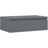 Mexen Rivel meuble de salle de bain sous-lavabo 80 cm avec plateau, 1 tiroir, rainuré, graphite mat - 91A20-08023-1-BFC66