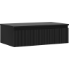 Mexen Rivel Meuble de salle de bains sous lavabo 80 cm avec plan, 1 tiroir, rainuré, noir mat - 91A20-08023-1-BFC71