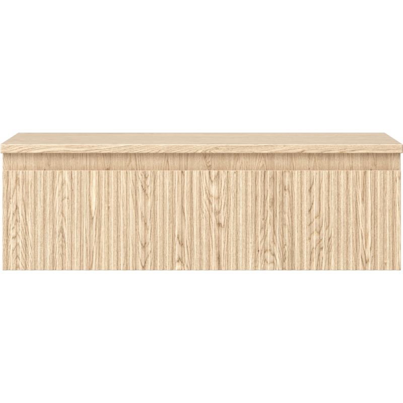 Mexen Rivel meuble de salle de bain sous-vasque 80 cm avec plateau, 1 tiroir, rainuré, chêne - 91A20-08023-1-BFC81