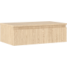 Mexen Rivel armoire de salle de bain sous-lavabo 80 cm avec plateau, 1 tiroir, rainurée, chêne - 91A20-08023-1-BFC81