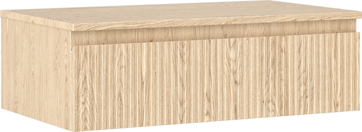 Mexen Rivel armoire de salle de bain sous-lavabo 80 cm avec plateau, 1 tiroir, rainurée, chêne - 91A20-08023-1-BFC81