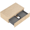 Mexen Rivel meuble de salle de bain sous-vasque 80 cm avec plateau, 1 tiroir, rainuré, chêne - 91A20-08023-1-BFC81