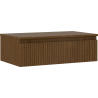Mexen Rivel meuble de salle de bains sous-vasque 80 cm avec plan, 1 tiroir, rainuré, noyer - 91A20-08023-1-BFC86