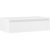 Mexen Rivel meuble de salle de bains sous-vasque 90 cm avec plateau, 1 tiroir, rainuré, blanc mat - 91A20-09023-1-BFC01