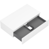 Mexen Rivel meuble de salle de bain sous-lavabo 90 cm avec plateau, 1 tiroir, rainuré, blanc mat - 91A20-09023-1-BFC01