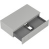 Mexen Rivel armoire de salle de bain sous lavabo 90 cm avec plateau, 1 tiroir, cannelée, gris mat - 91A20-09023-1-BFC62