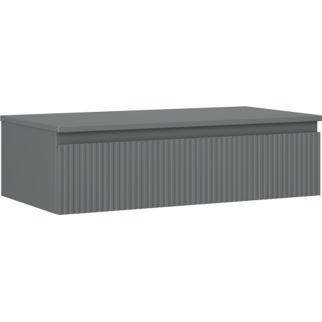 Mexen Rivel meuble de salle de bain sous-lavabo 90 cm avec plateau, 1 tiroir, rainuré, graphite mat - 91A20-09023-1-BFC66