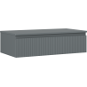 Mexen Rivel meuble de salle de bain sous-lavabo 90 cm avec plateau, 1 tiroir, rainuré, graphite mat - 91A20-09023-1-BFC66
