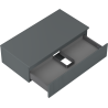 Mexen Rivel meuble de salle de bain sous-lavabo 90 cm avec plateau, 1 tiroir, rainuré, graphite mat - 91A20-09023-1-BFC66