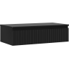 Mexen Rivel meuble de salle de bain sous lavabo 90 cm avec plateau, 1 tiroir, rainuré, noir mat - 91A20-09023-1-BFC71