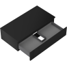 Mexen Rivel meuble de salle de bain sous lavabo 90 cm avec plateau, 1 tiroir, rainuré, noir mat - 91A20-09023-1-BFC71