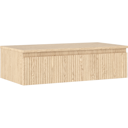 Mexen Rivel armoire de salle de bain sous lavabo 90 cm avec plateau, 1 tiroir, rainurée, chêne - 91A20-09023-1-BFC81