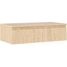 Mexen Rivel armoire de salle de bain sous lavabo 90 cm avec plateau, 1 tiroir, rainurée, chêne - 91A20-09023-1-BFC81