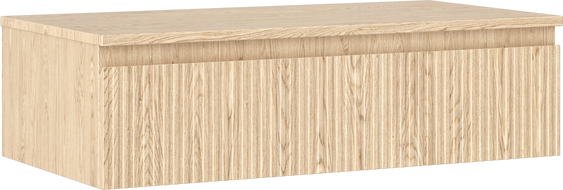 Mexen Rivel meuble de salle de bains sous lavabo 90 cm avec plateau, 1 tiroir, rainuré, chêne - 91A20-09023-1-BFC81