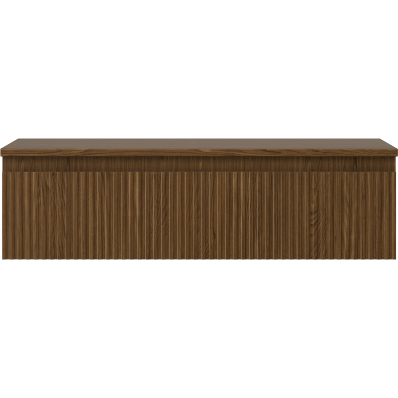 Mexen Rivel meuble de salle de bain sous-vasque 90 cm avec plateau, 1 tiroir, rainuré, noyer - 91A20-09023-1-BFC86