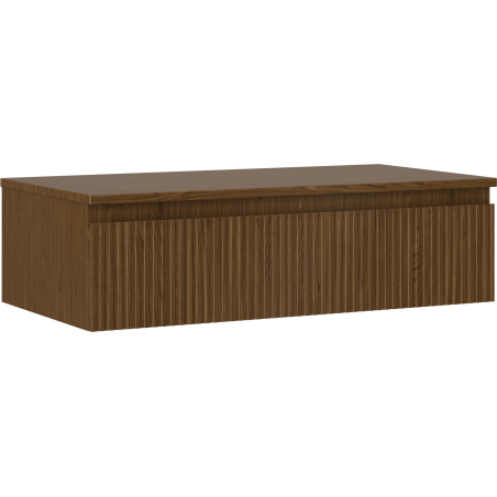 Mexen Rivel meuble de salle de bain sous-vasque 90 cm avec plateau, 1 tiroir, nervuré, noyer - 91A20-09023-1-BFC86