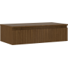Mexen Rivel meuble de salle de bain sous-vasque 90 cm avec plateau, 1 tiroir, rainuré, noyer - 91A20-09023-1-BFC86