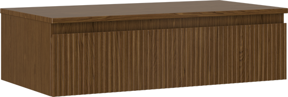 Mexen Rivel meuble de salle de bain sous-vasque 90 cm avec plateau, 1 tiroir, nervuré, noyer - 91A20-09023-1-BFC86