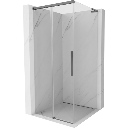 Mexen Rox L cabine de douche coulissante 95 x 95 cm, transparent, métal canon - 8C2L-095-095-95-00